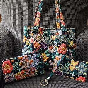 Vera Bradley Colorful Floral Shoulder Bag Set